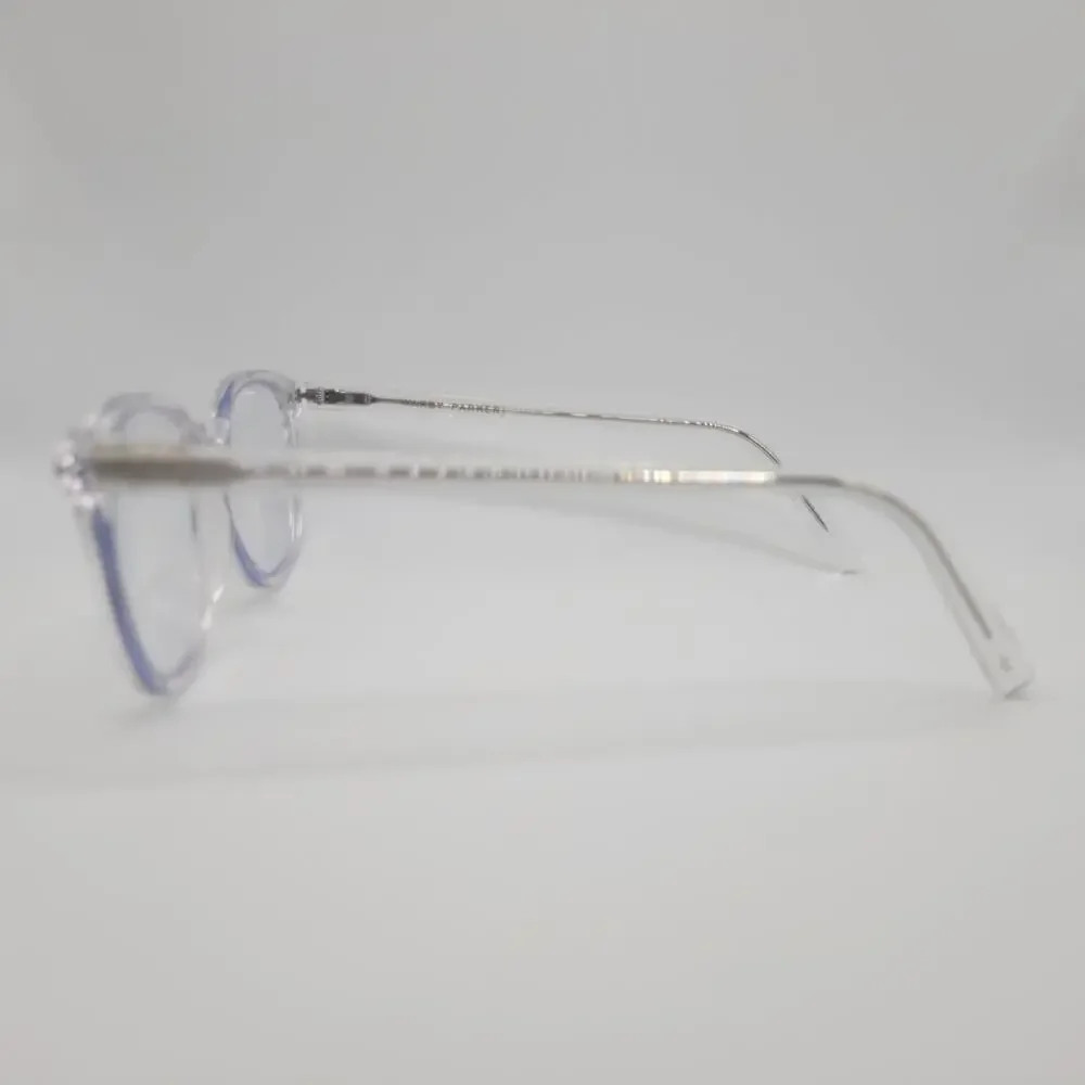 Warby Parker Eyeglasses Carlton Crystal Clear Rectangular Optical Frame Unisex